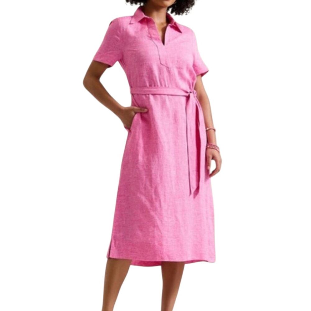 Tommy Bahama Pink Polo Midi Shirt Dress